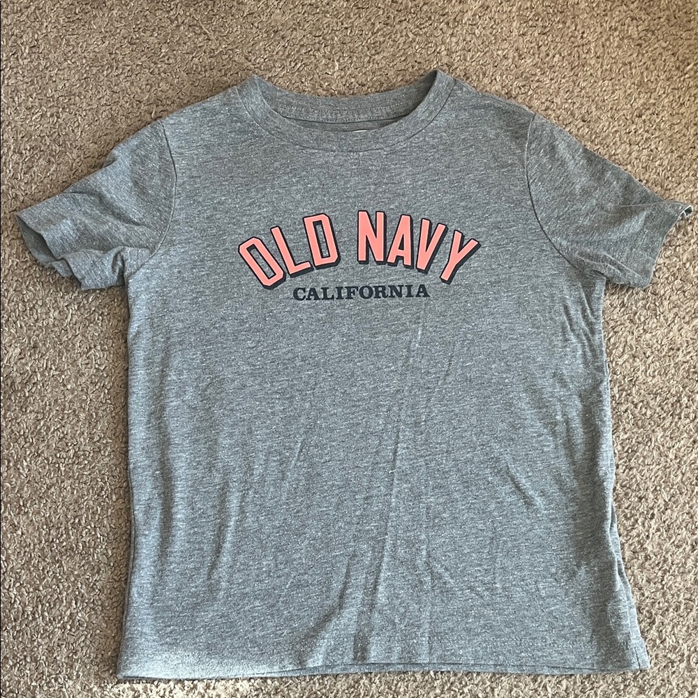 Old Navy Gray and Pink Kids Tee